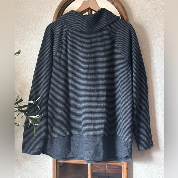 J. Jill XL Striped Cowl Neck Long Sleeve Pullover Sweater - Picture 2 of 7